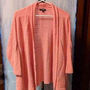 Alfani Coral Open-Front Cardigan